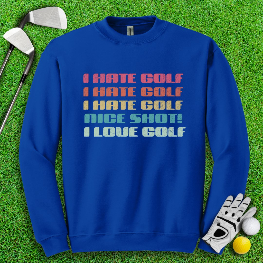Love & Hate Golf Crewneck - TeeHee Golf Gear