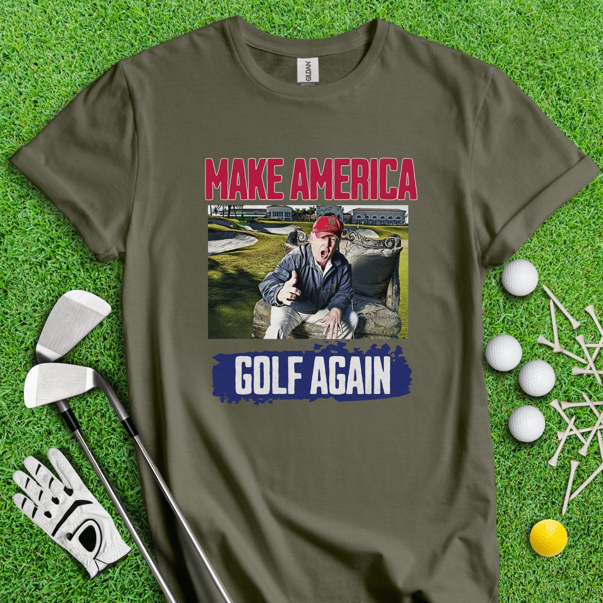 Make America Golf Again Trump T - Shirt - TeeHee Golf Gear