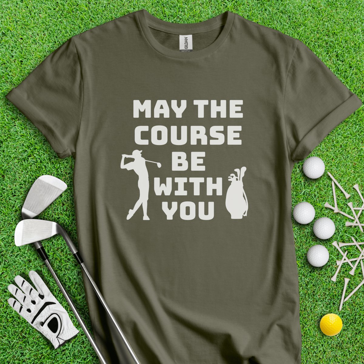 May The Course Be With You Golf T - Shirt - TeeHee Golf Gear