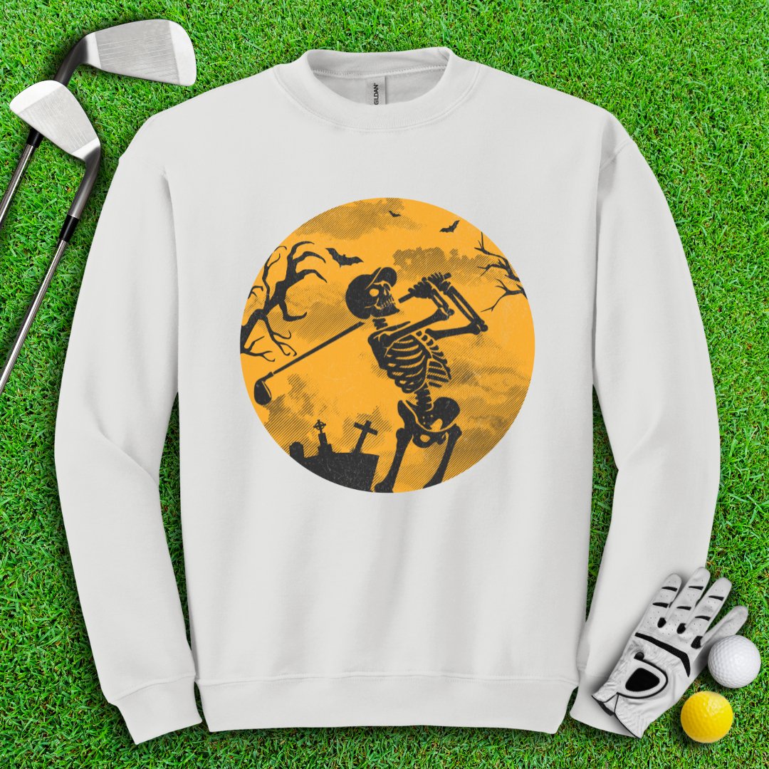 Moonlight Skeleton Golfer Crewneck - TeeHee Golf Gear