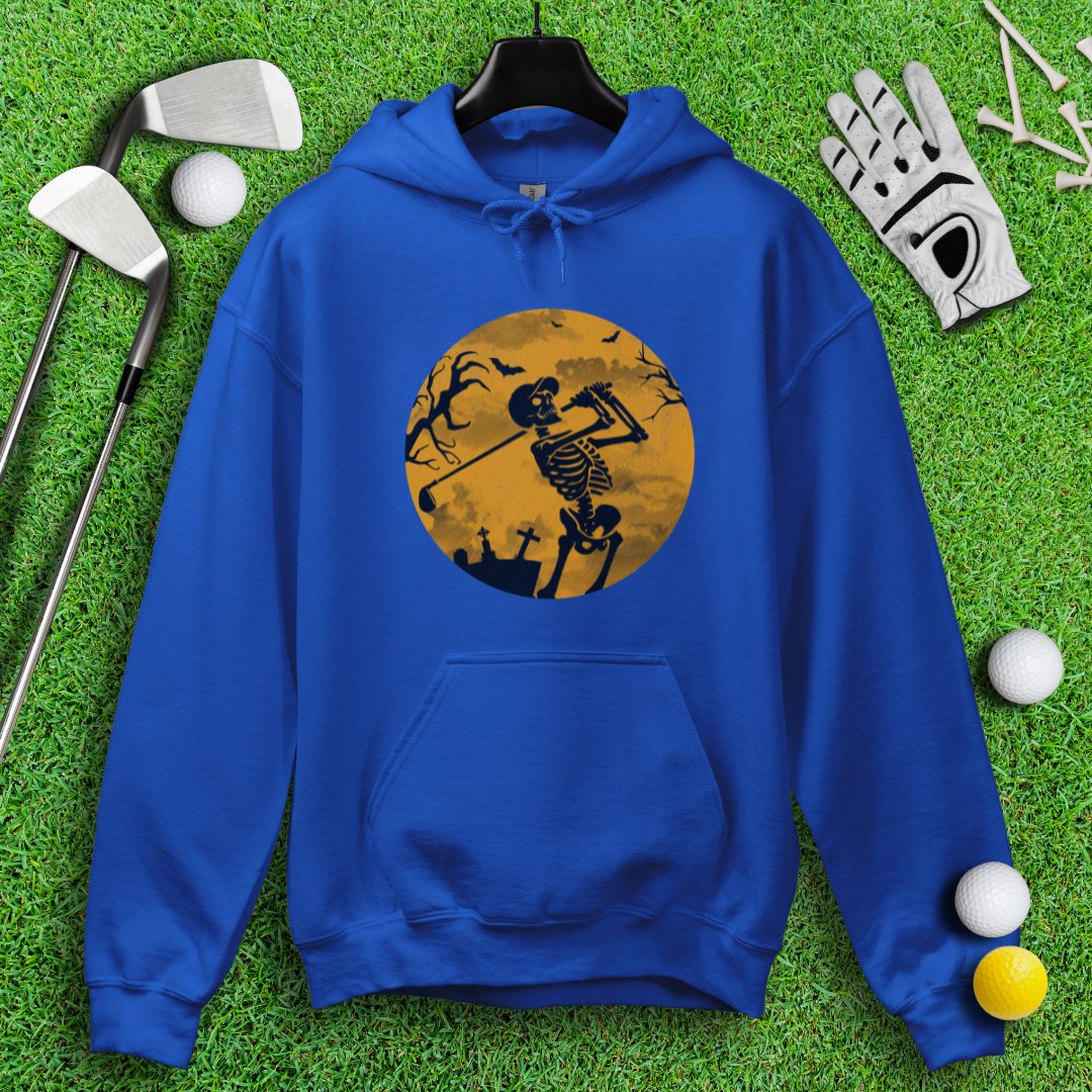 Moonlight Skeleton Golfer Hoodie - TeeHee Golf Gear