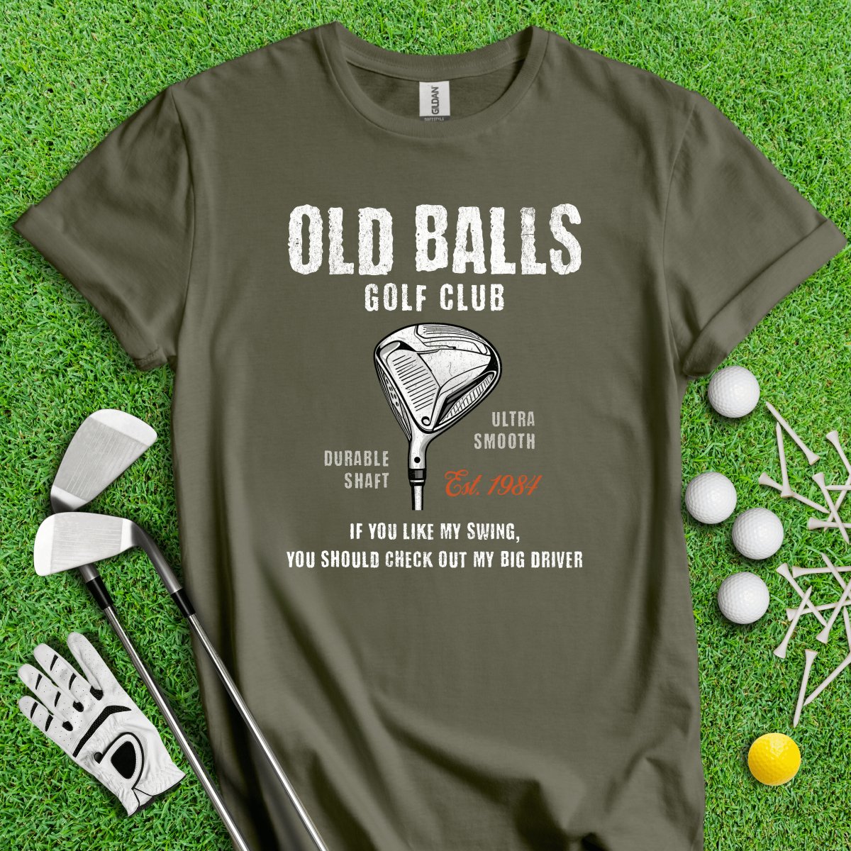 Old Balls Golf Club Custom T - Shirt - TeeHee Golf Gear