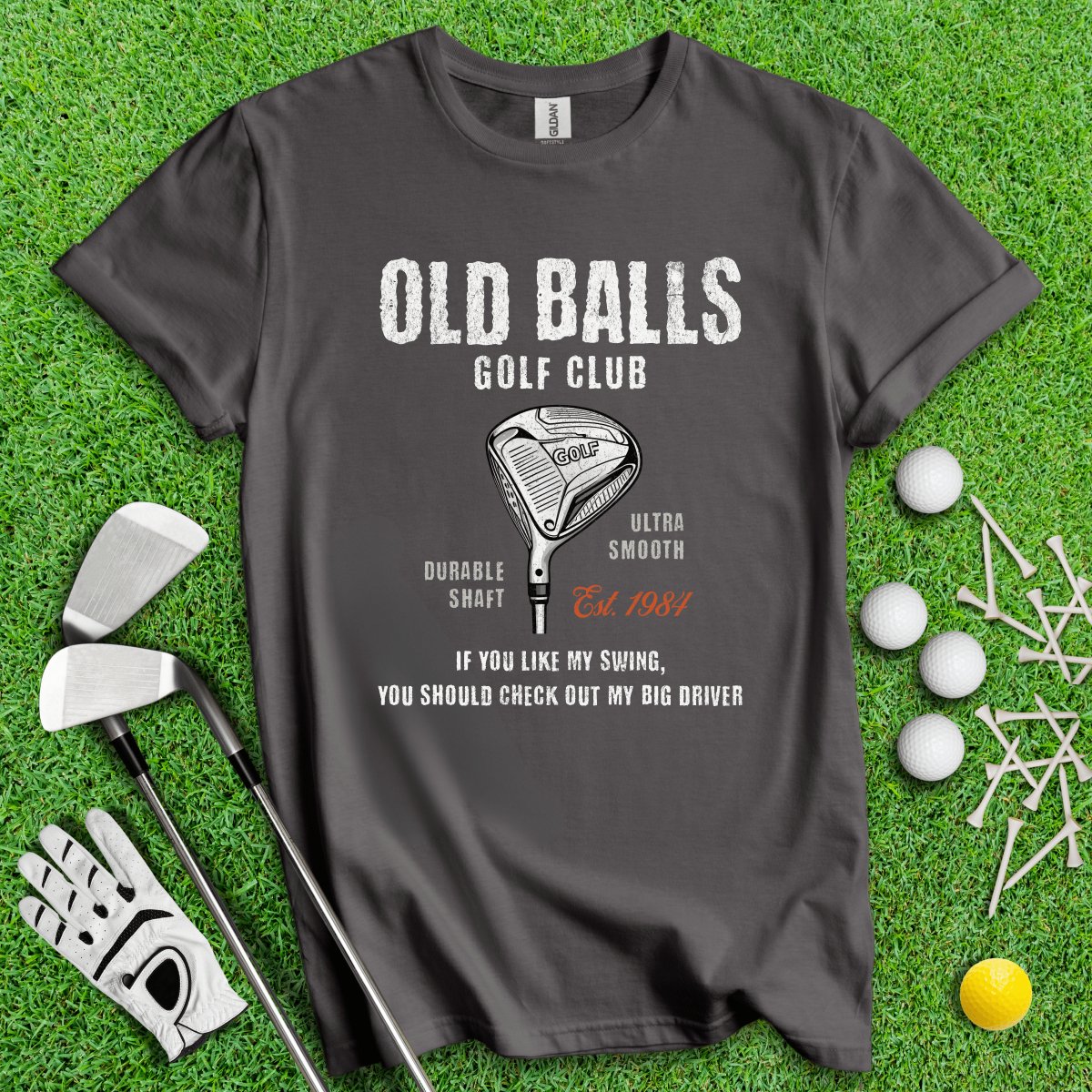 Old Balls Golf Club Custom T - Shirt - TeeHee Golf Gear