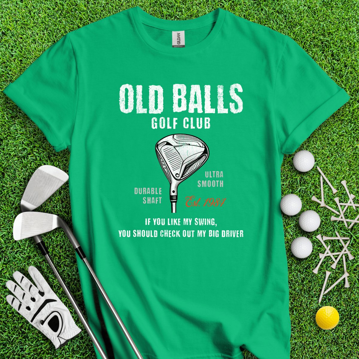 Old Balls Golf Club Custom T - Shirt - TeeHee Golf Gear