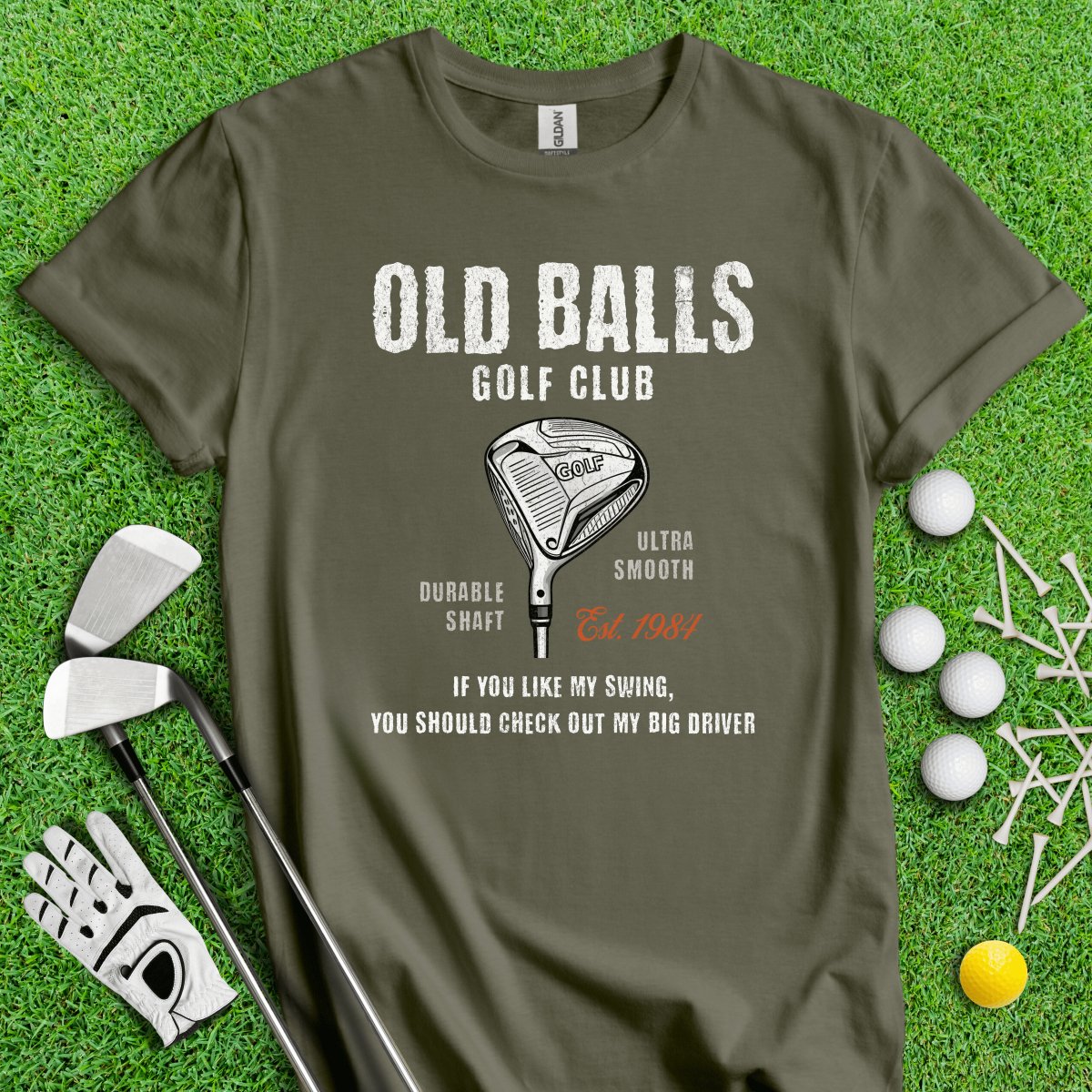 Old Balls Golf Club Custom T - Shirt - TeeHee Golf Gear