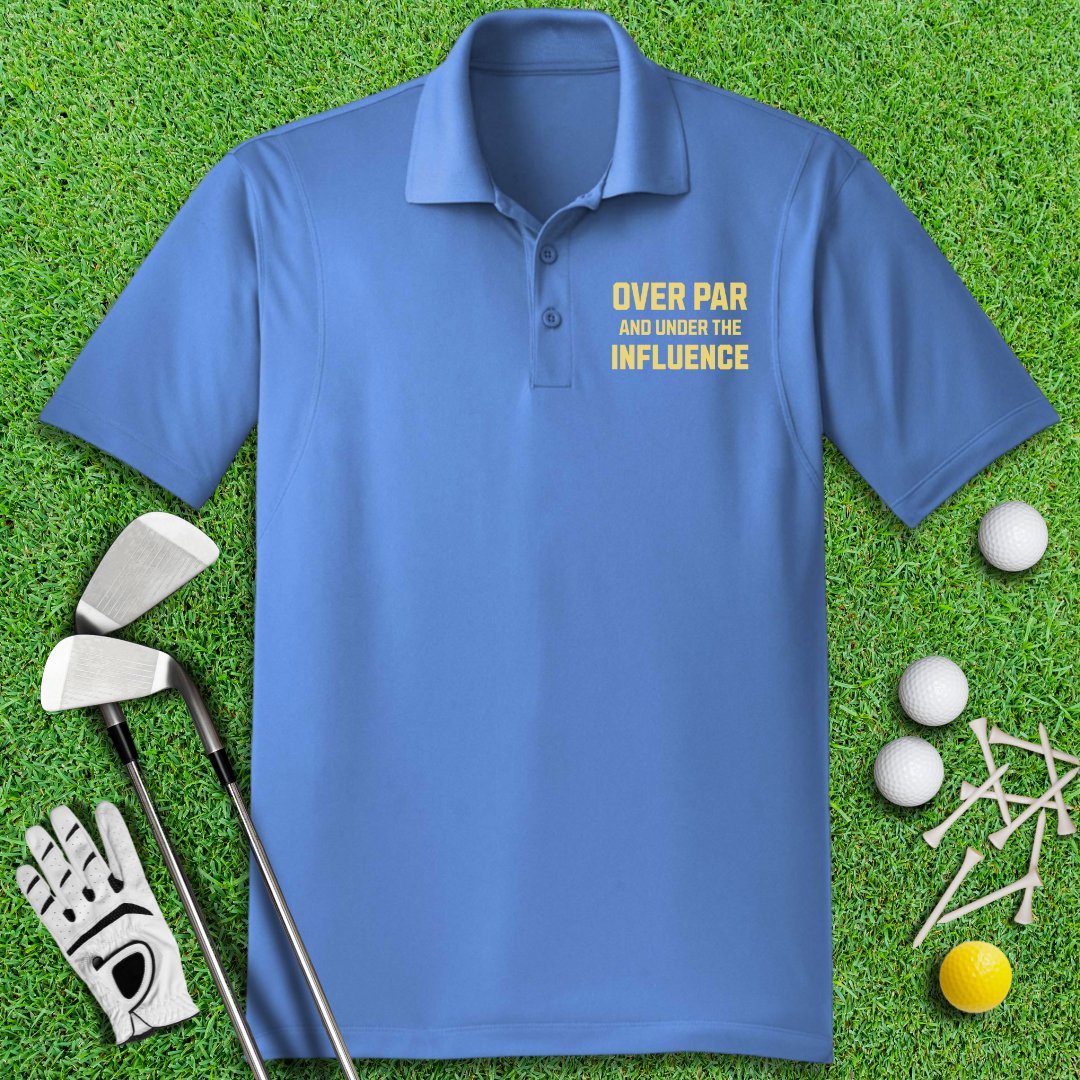 Over Par Under Influence Polo Shirt - TeeHee Golf Gear
