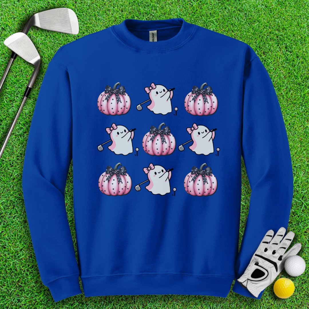 Pink Coquette Golfing Ghost Crewneck - TeeHee Golf Gear