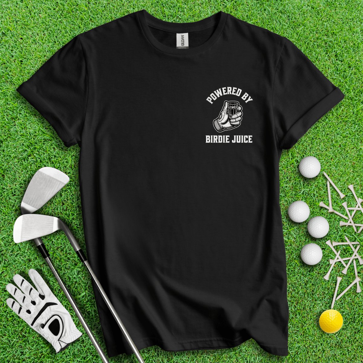 Powered By Birdie Juice T - Shirt - TeeHee Golf Gear