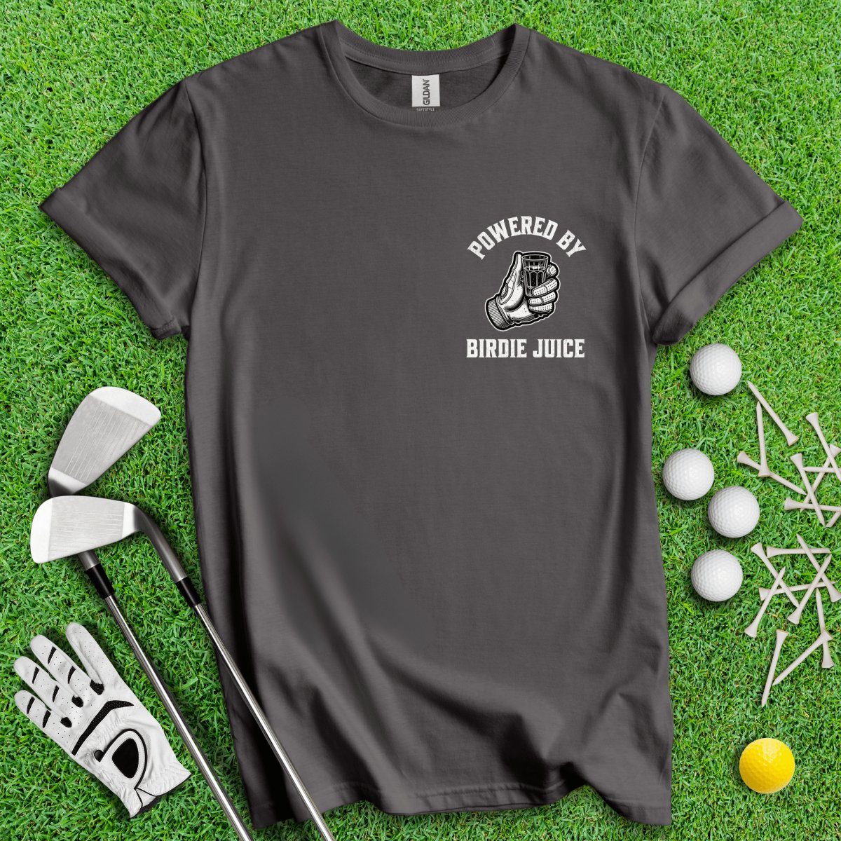 Powered By Birdie Juice T - Shirt - TeeHee Golf Gear