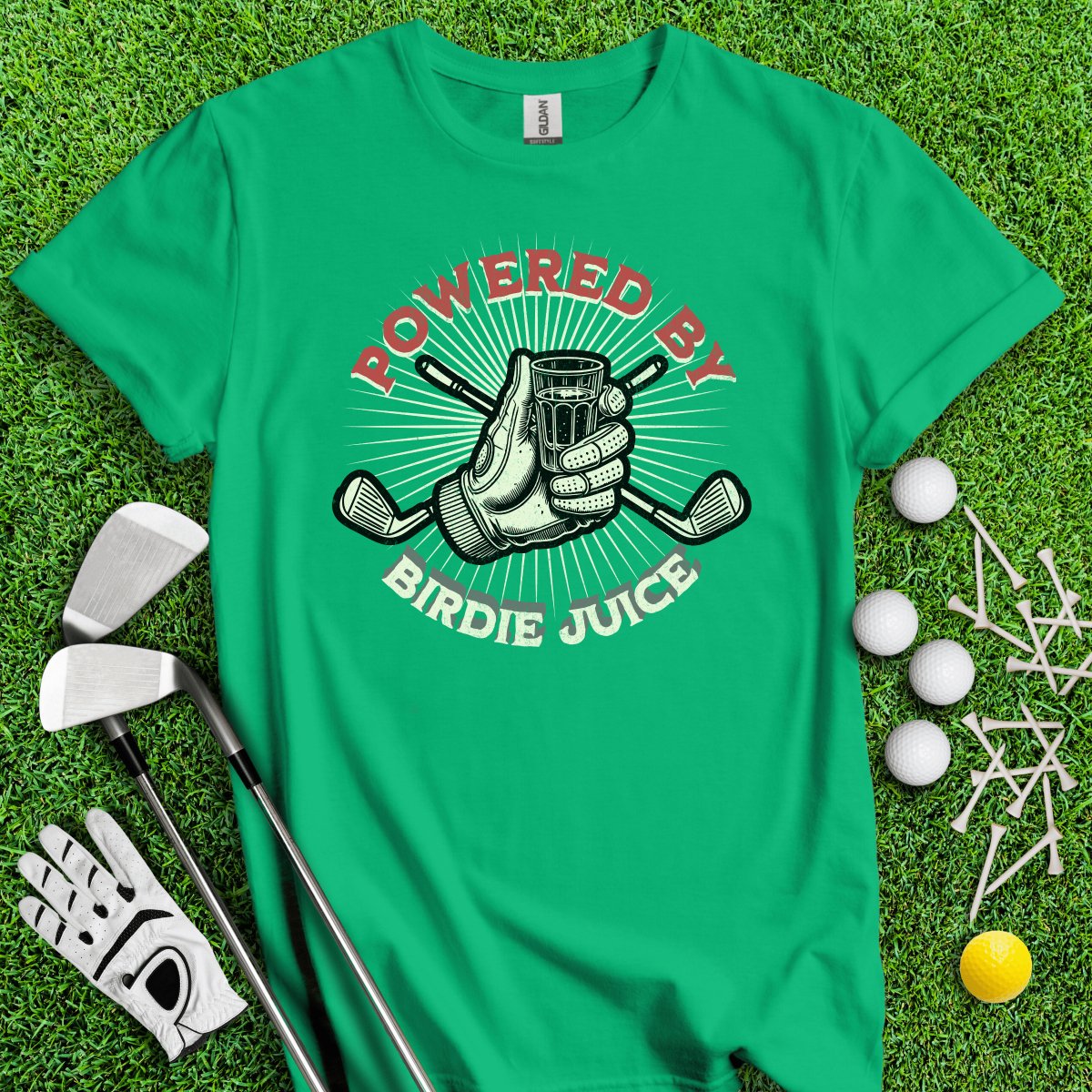 Powered By Birdie Juice T - Shirt - TeeHee Golf Gear