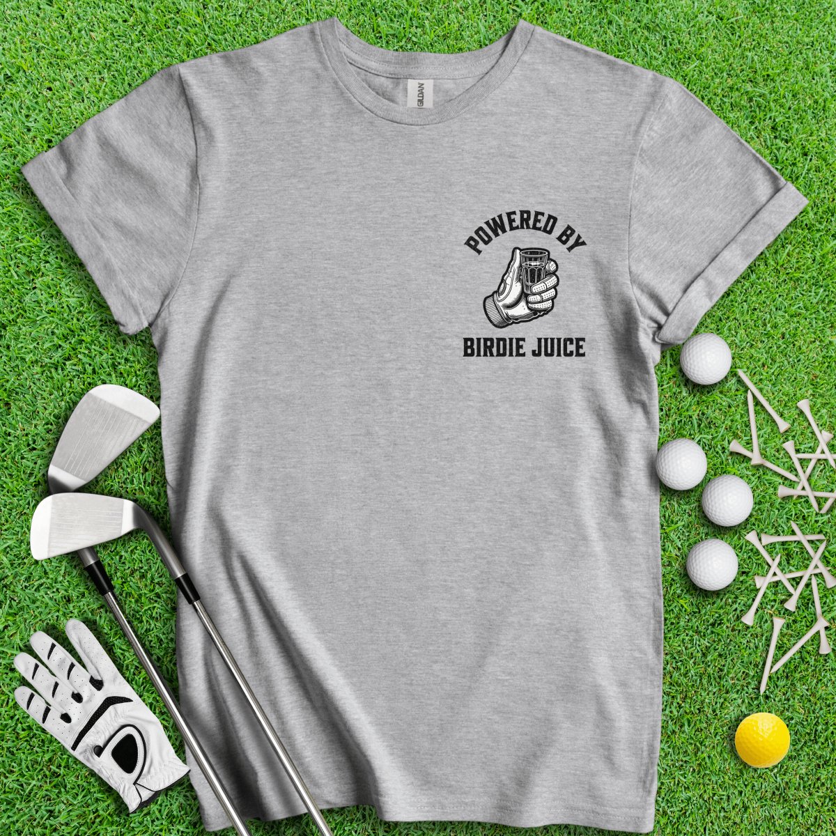 Powered By Birdie Juice T - Shirt - TeeHee Golf Gear