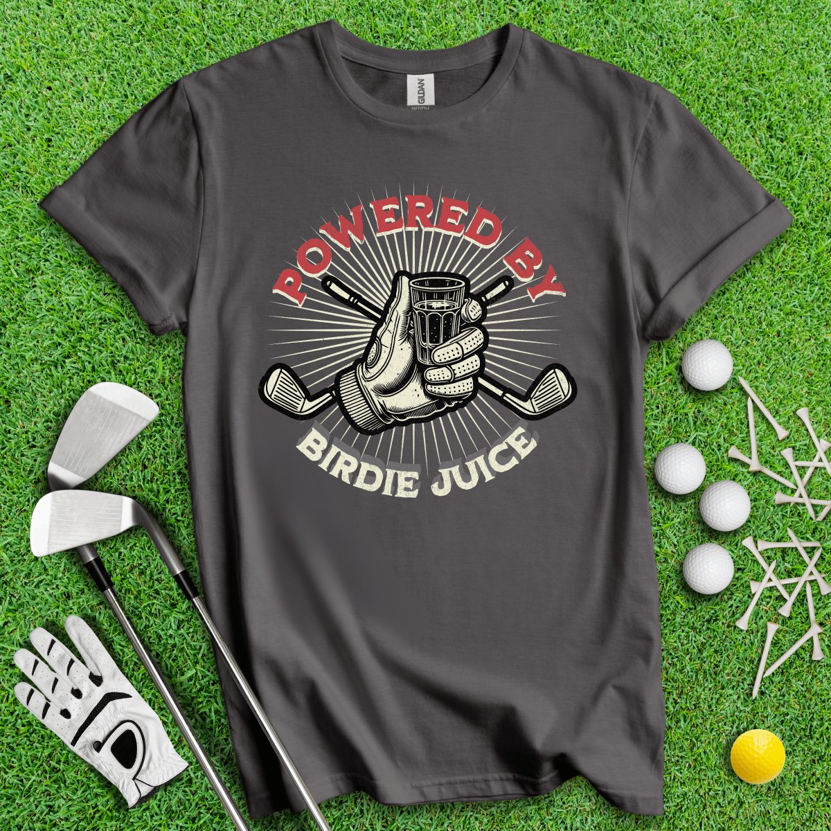 Powered By Birdie Juice T - Shirt - TeeHee Golf Gear