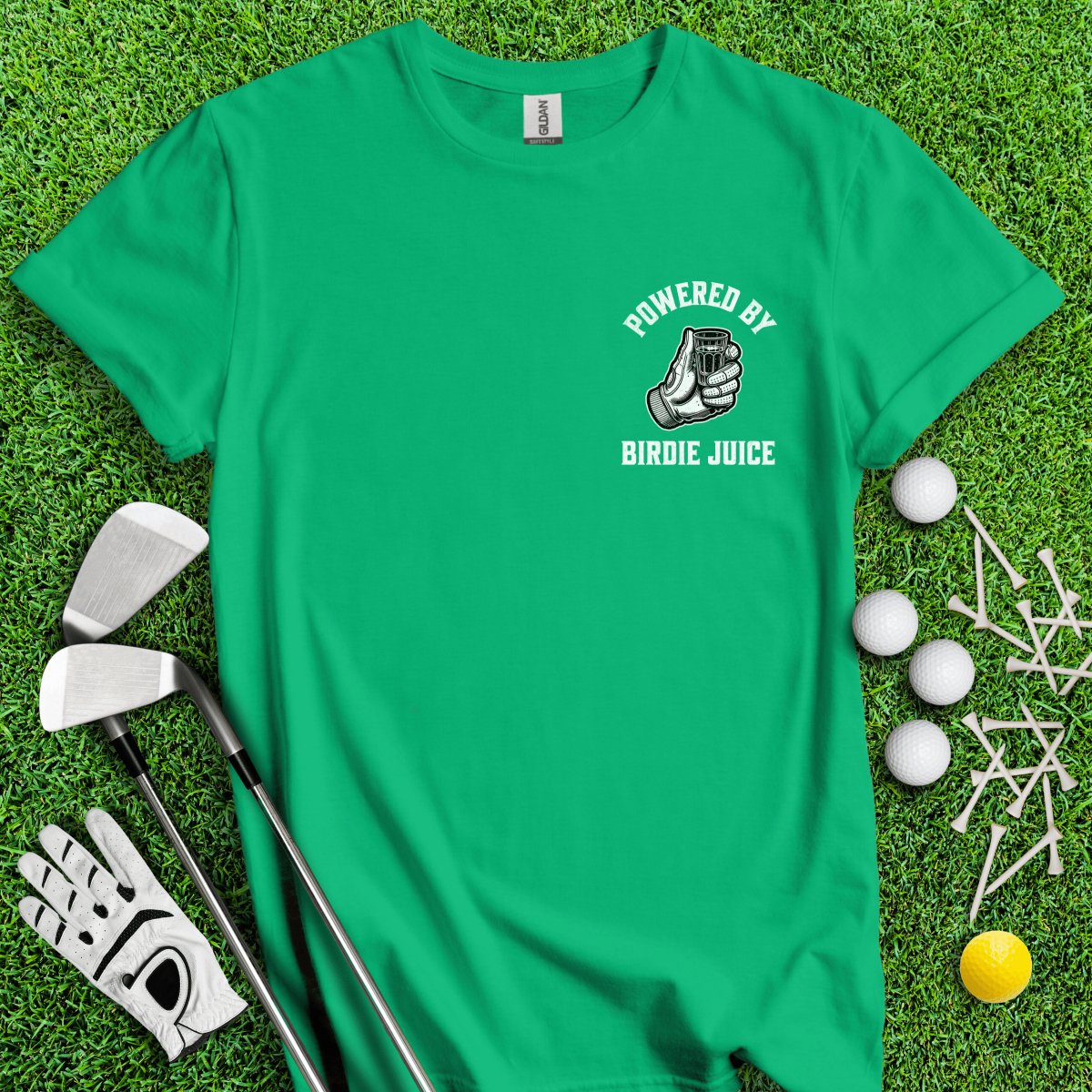Powered By Birdie Juice T - Shirt - TeeHee Golf Gear