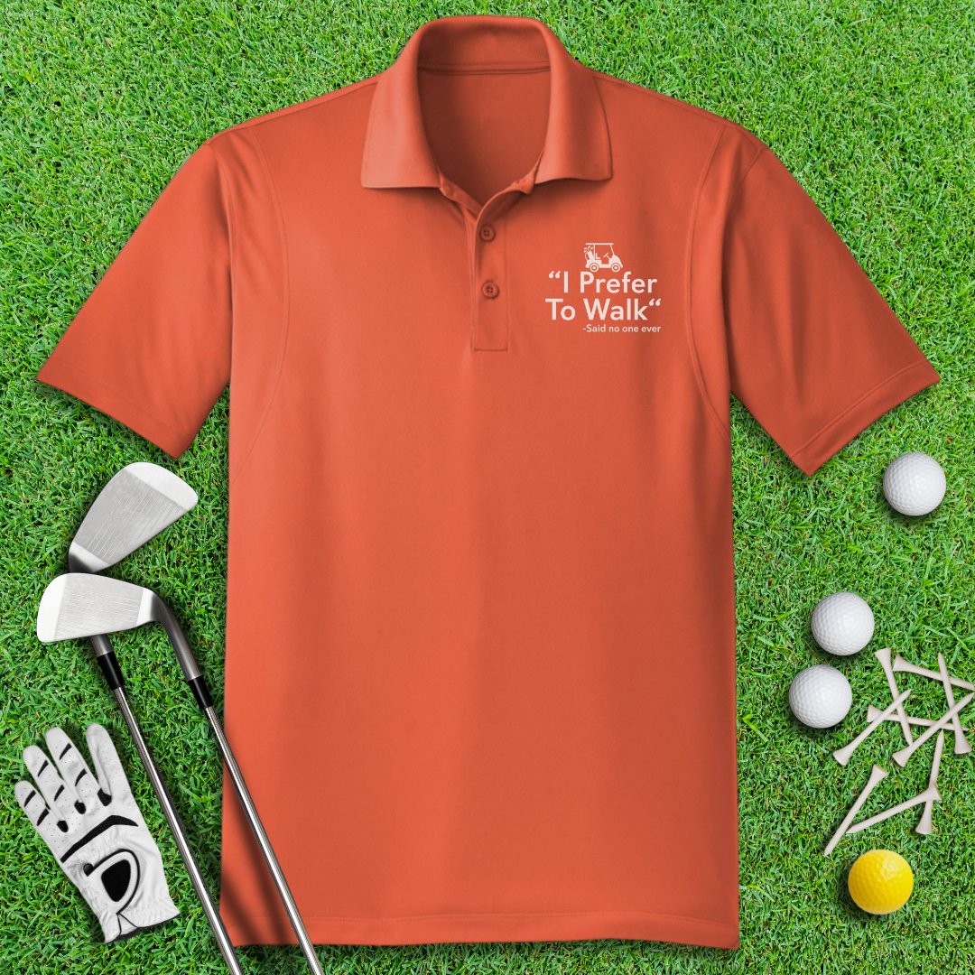 Prefer to Walk Polo Shirt - TeeHee Golf Gear