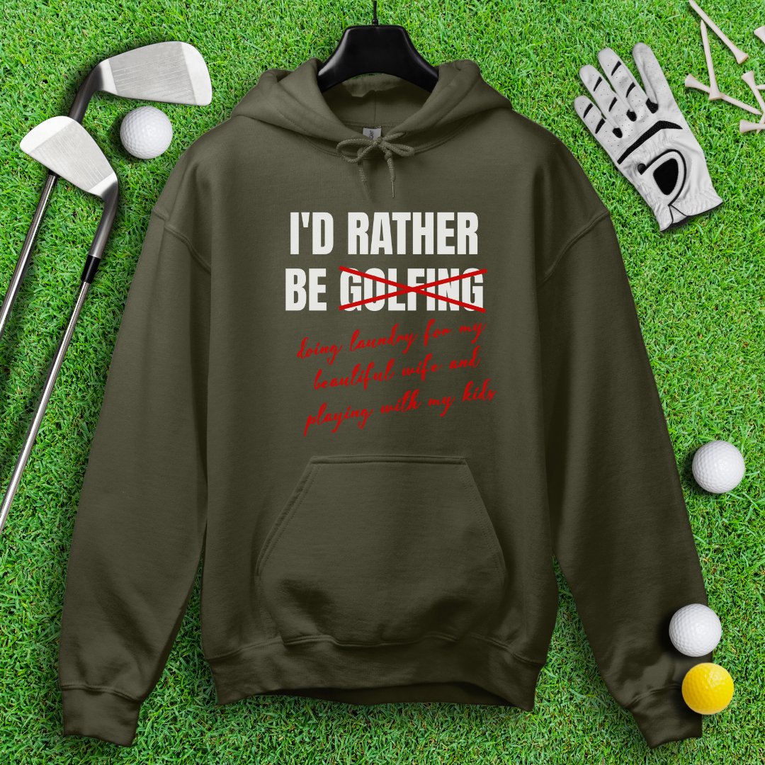 Rather Be Golfing I Mean Laundry Hoodie - TeeHee Golf Gear