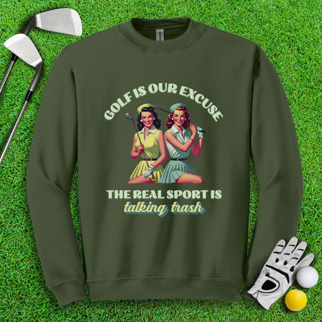 Real Sport Is Talking Trash Crewneck - TeeHee Golf Gear