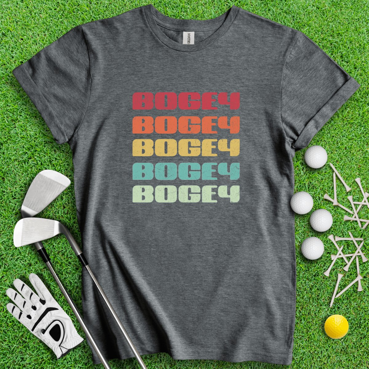 Retro Font Bogey Golf T - Shirt - TeeHee Golf Gear
