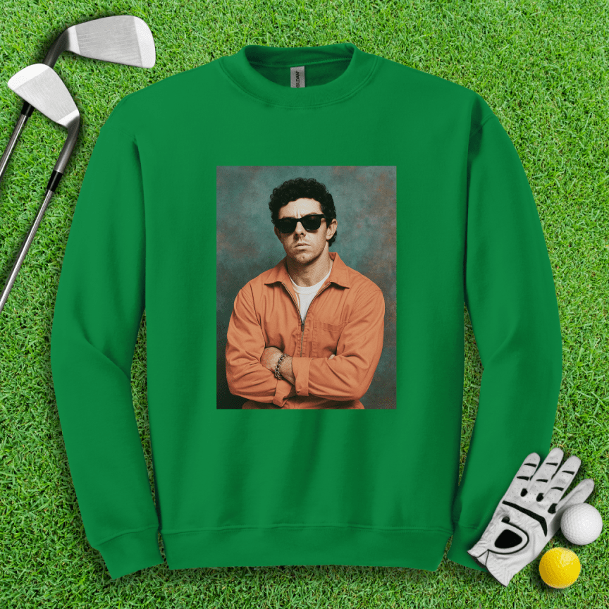 Rory McIlroy Retro Mugshot Crewneck - TeeHee Golf Gear