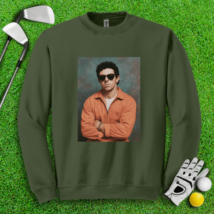 Rory McIlroy Retro Mugshot Crewneck - TeeHee Golf Gear