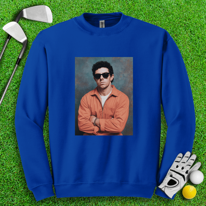 Rory McIlroy Retro Mugshot Crewneck - TeeHee Golf Gear