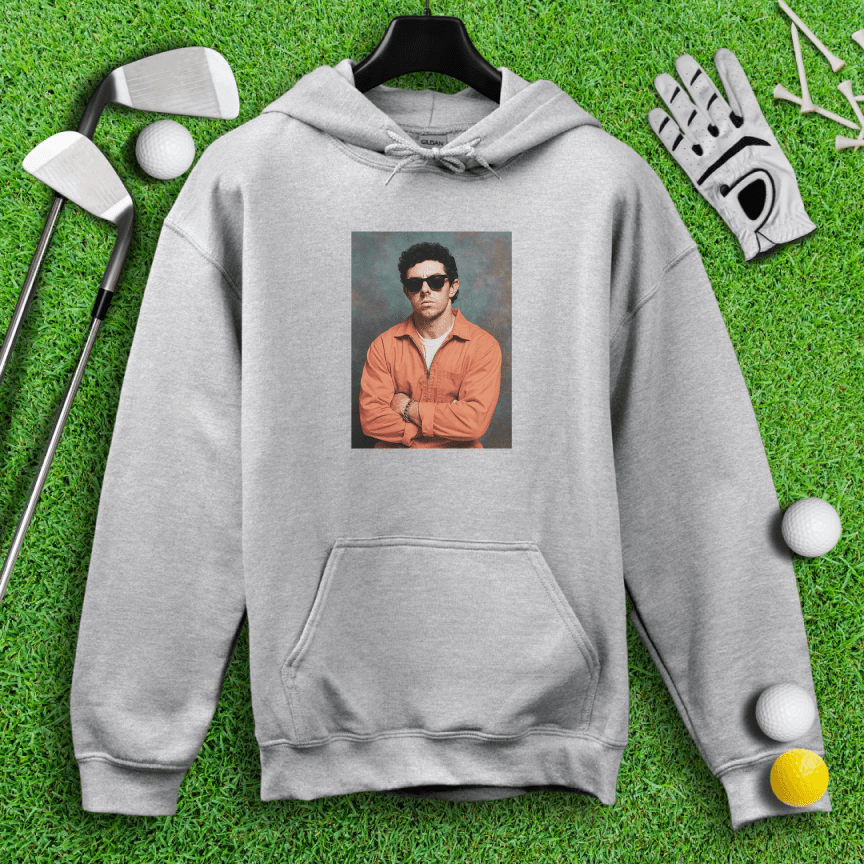 Rory McIlroy Retro Mugshot Hoodie - TeeHee Golf Gear