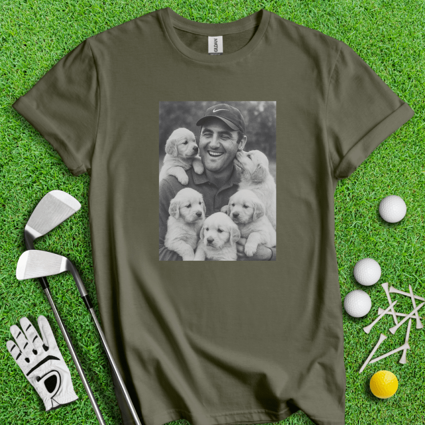 Scottie Scheffler VS. Puppies T-shirt - TeeHee Golf Gear