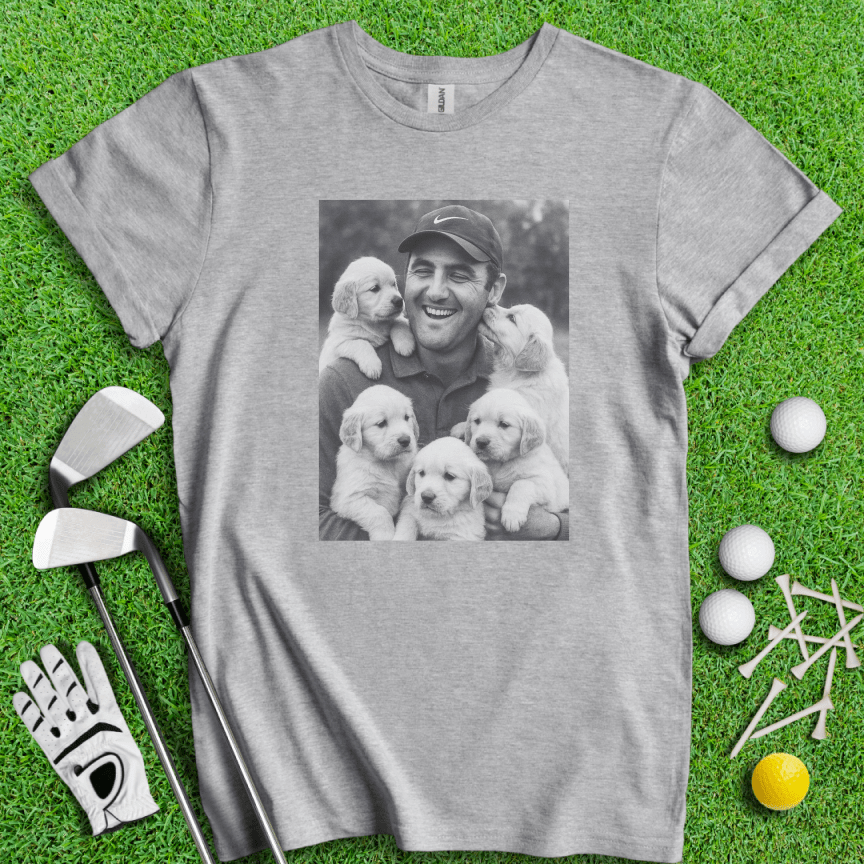Scottie Scheffler VS. Puppies T-shirt - TeeHee Golf Gear