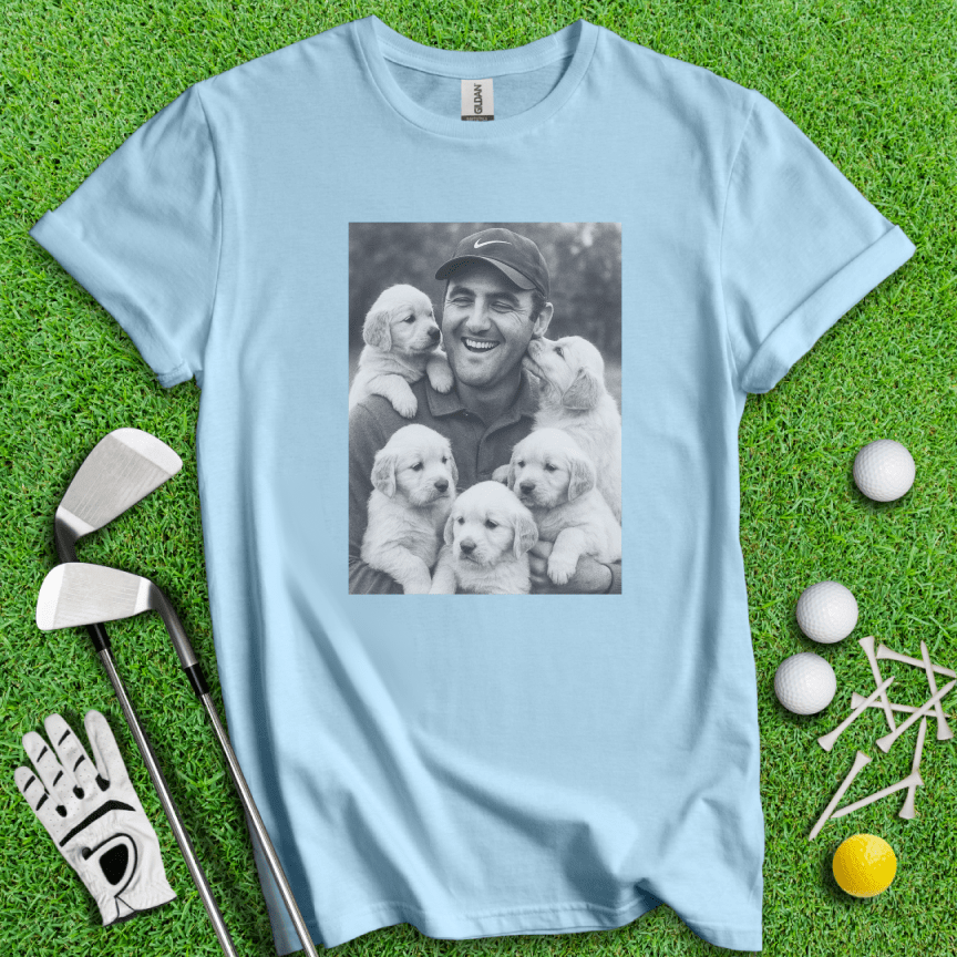 Scottie Scheffler VS. Puppies T-shirt - TeeHee Golf Gear