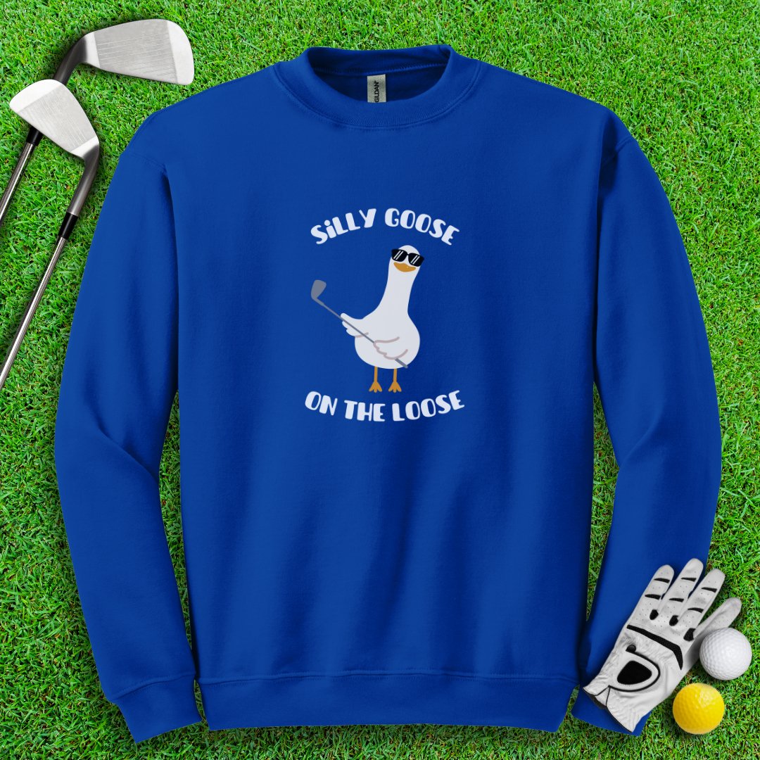Silly Goose On The Loose Crewneck - TeeHee Golf Gear