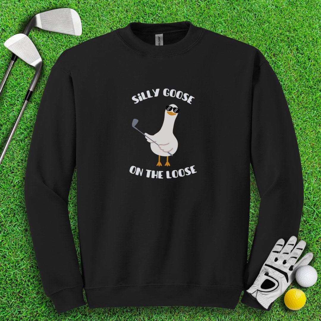 Silly Goose On The Loose Crewneck - TeeHee Golf Gear