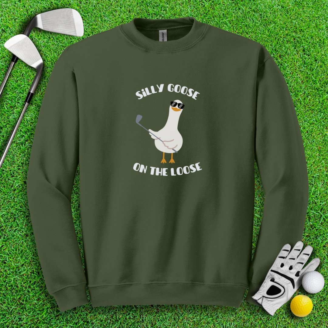 Silly Goose On The Loose Crewneck - TeeHee Golf Gear