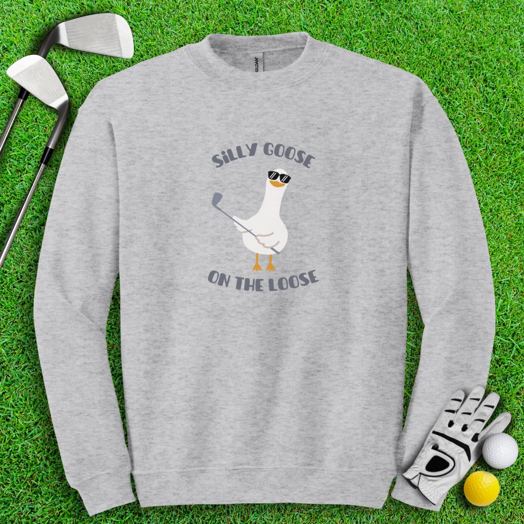 Silly Goose On The Loose Crewneck - TeeHee Golf Gear