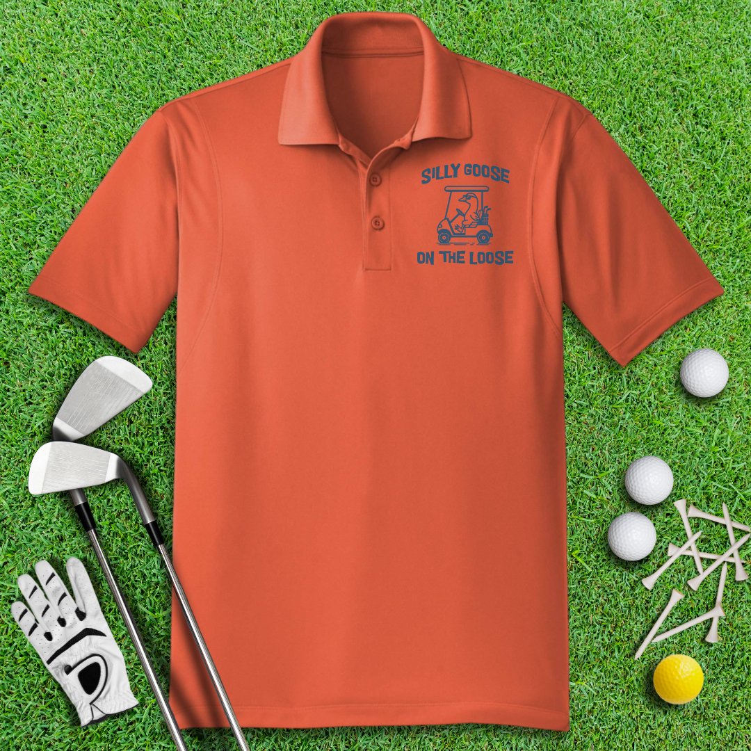 Silly Goose On The Loose Polo Shirt - TeeHee Golf Gear