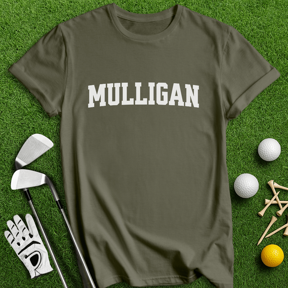 Simple Mulligan Text T-shirt - TeeHee Golf Gear