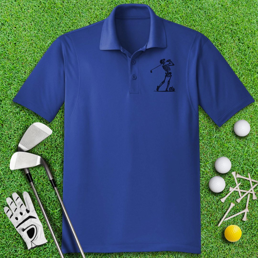 Skeleton Golfer Polo Shirt - TeeHee Golf Gear