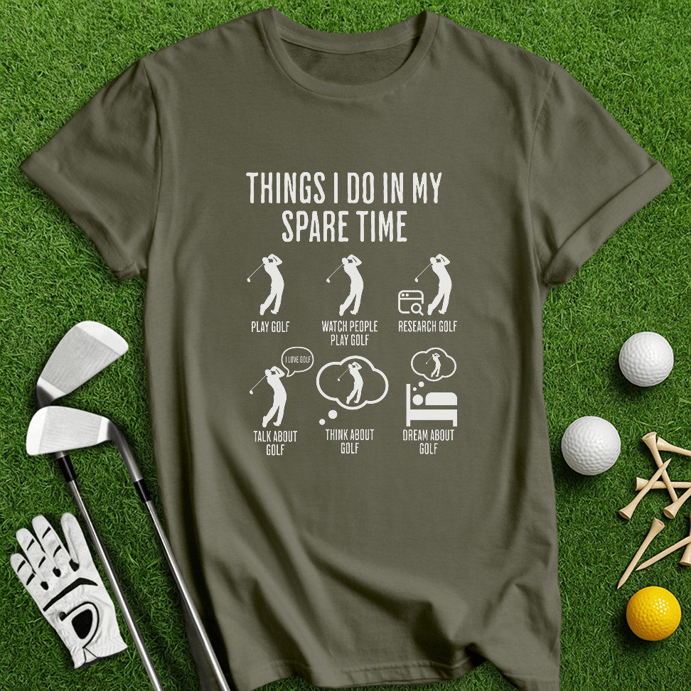 Spare Time Golf T-Shirt - TeeHee Golf Gear