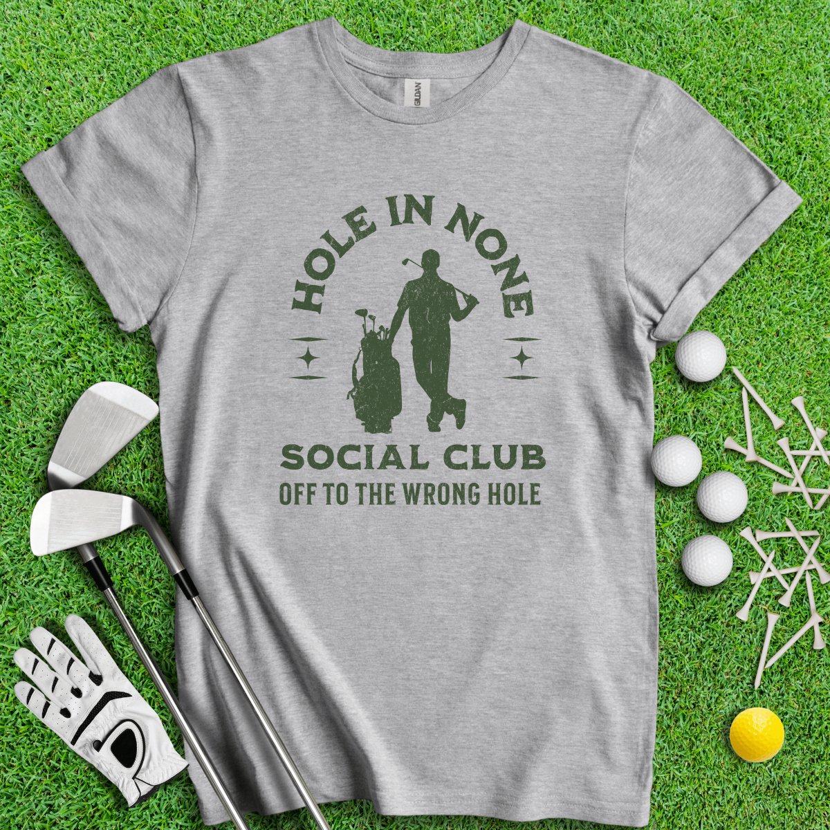 The Hole In None Social Club T - Shirt - TeeHee Golf Gear