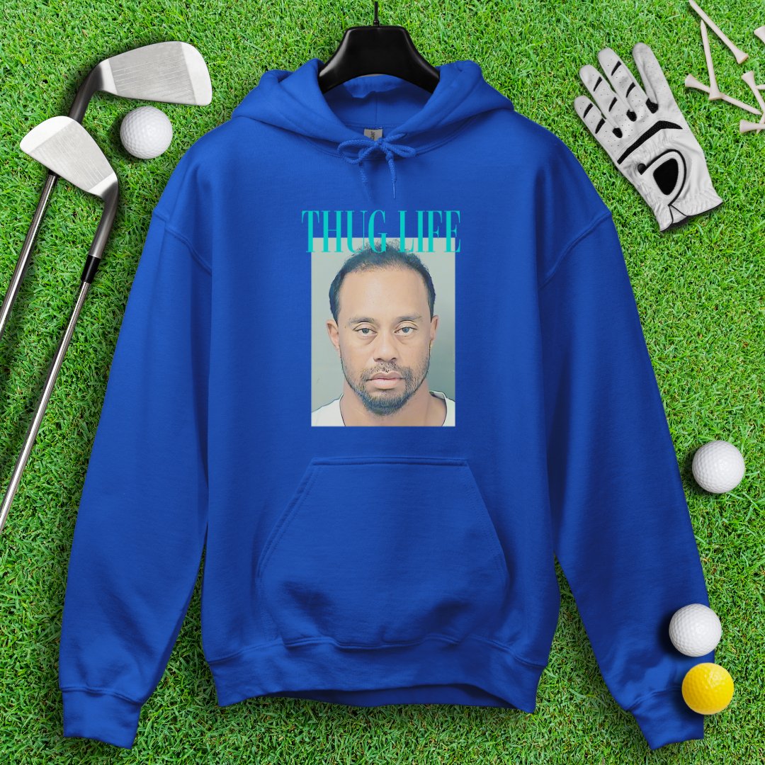 Thug Life - Tiger Woods Mugshot Hoodie - TeeHee Golf Gear
