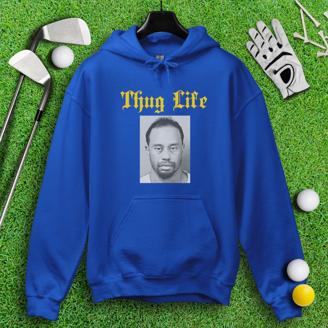 Thug Life - Tiger Woods Mugshot Hoodie - TeeHee Golf Gear