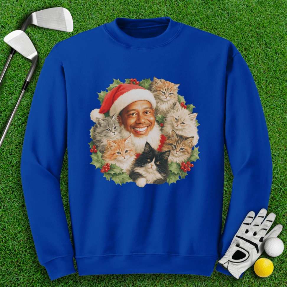 Tiger Santa Ugly Sweater Crewneck - TeeHee Golf Gear