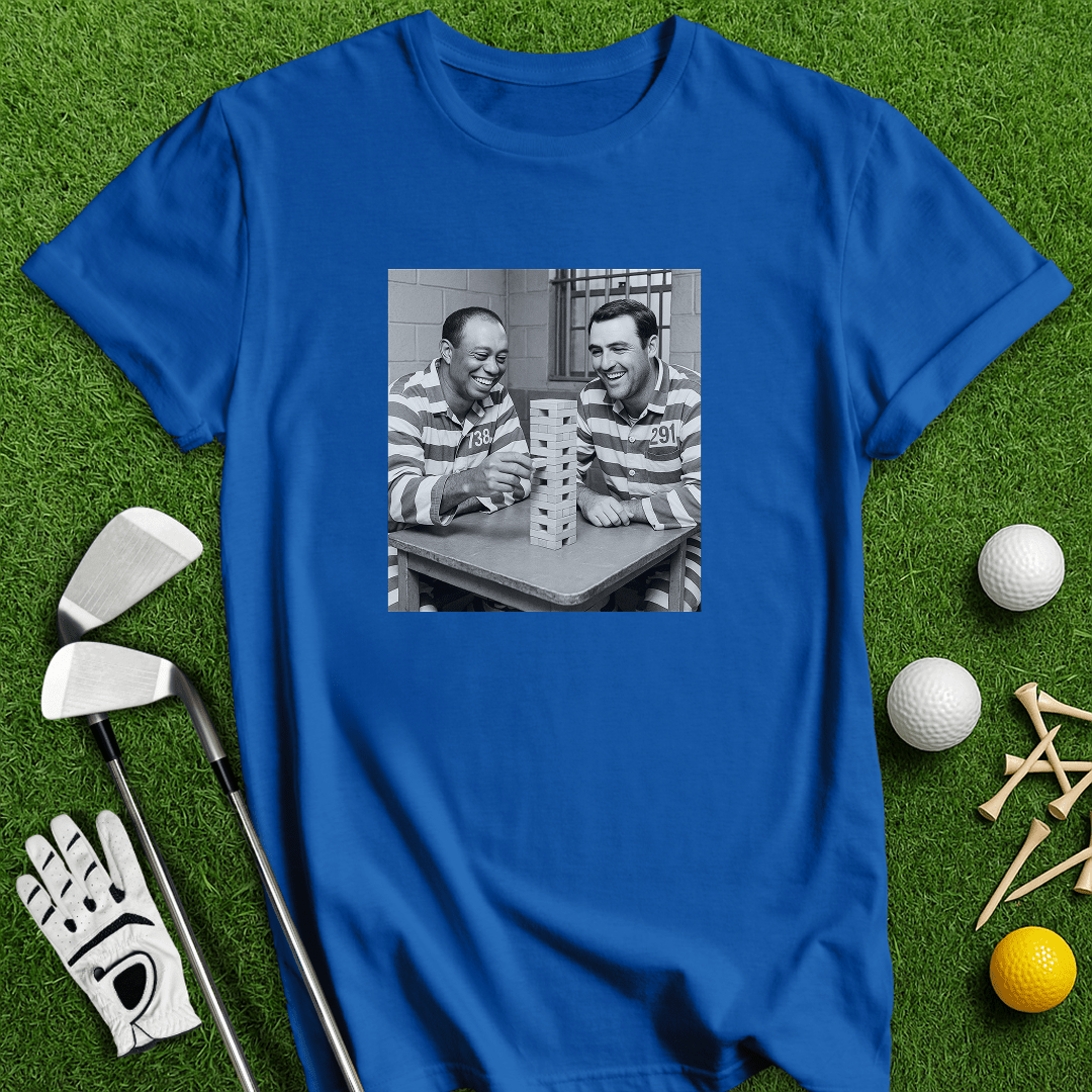 Tiger Scottie Jenga T-shirt - TeeHee Golf Gear