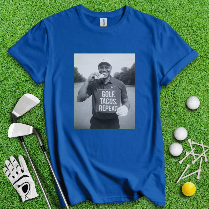 Tiger vs. Tacos T-shirt - TeeHee Golf Gear