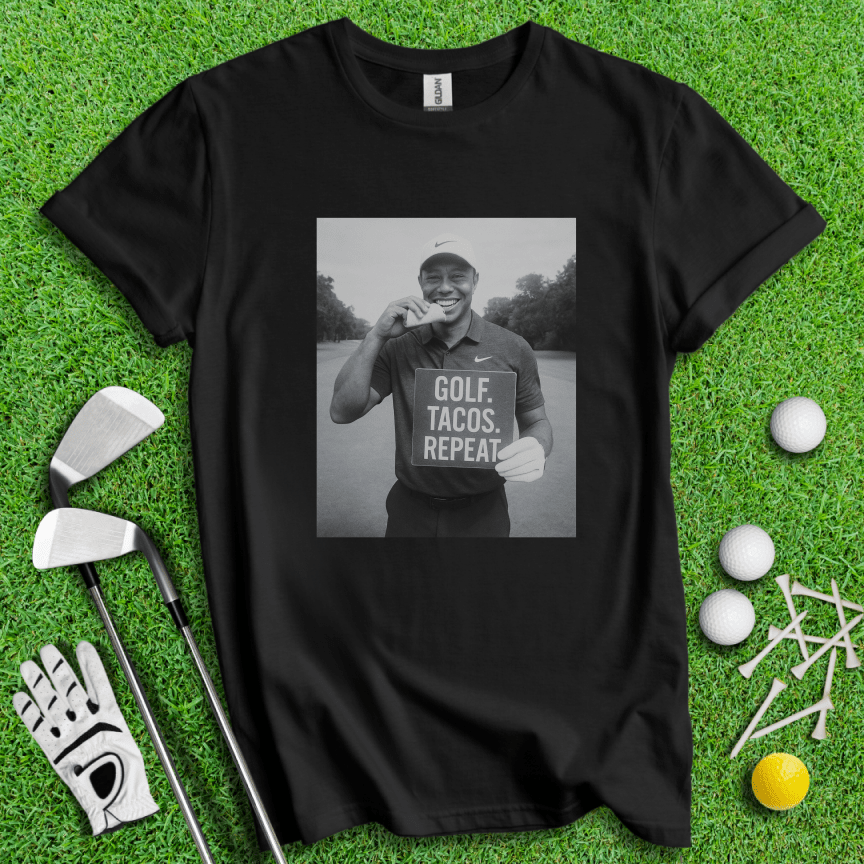 Tiger vs. Tacos T-shirt - TeeHee Golf Gear
