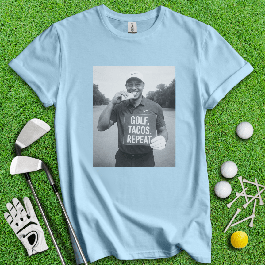 Tiger vs. Tacos T-shirt - TeeHee Golf Gear
