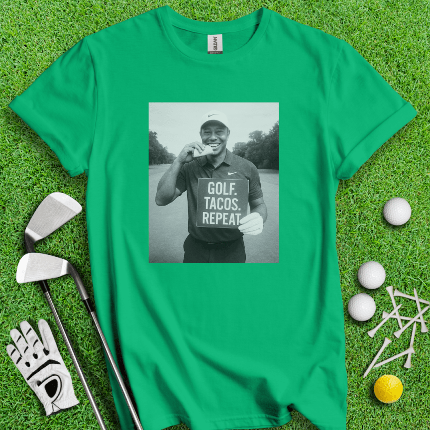 Tiger vs. Tacos T-shirt - TeeHee Golf Gear