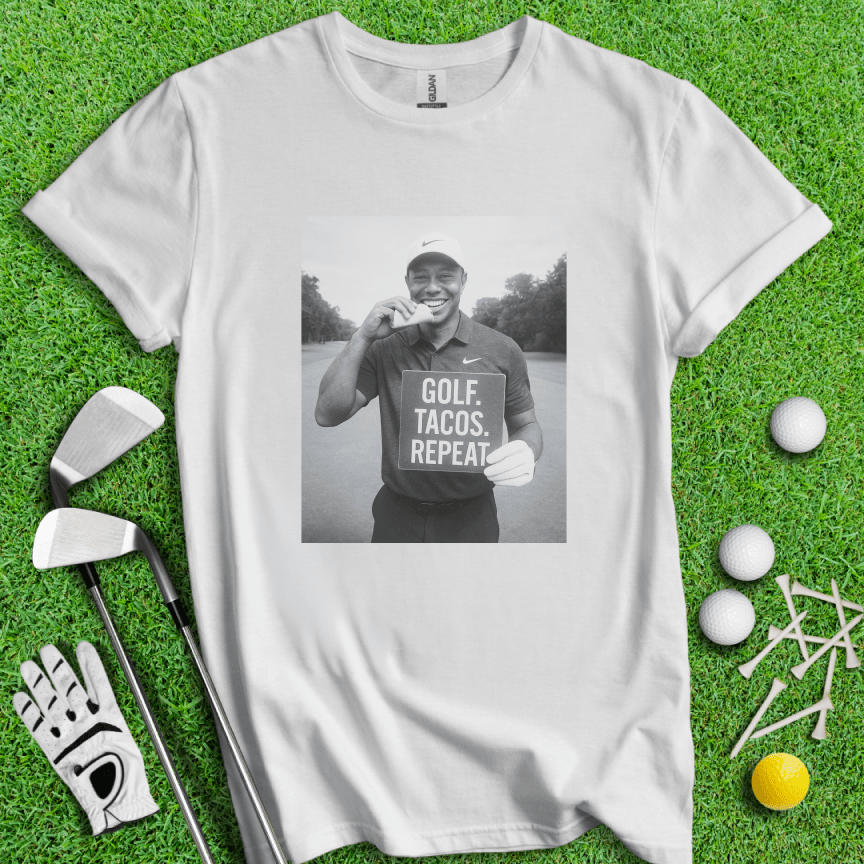 Tiger vs. Tacos T-shirt - TeeHee Golf Gear