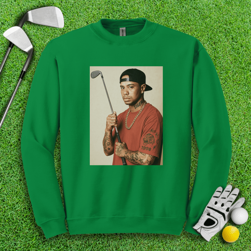 Tiger Woods 90s Hip Hop Crewneck - TeeHee Golf Gear