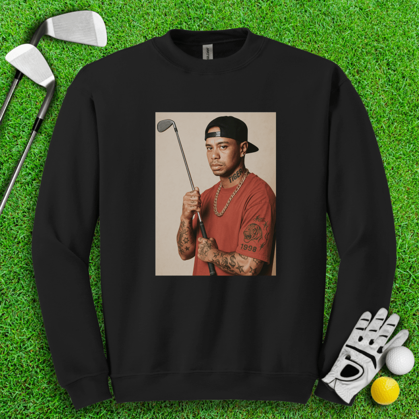 Tiger Woods 90s Hip Hop Crewneck - TeeHee Golf Gear
