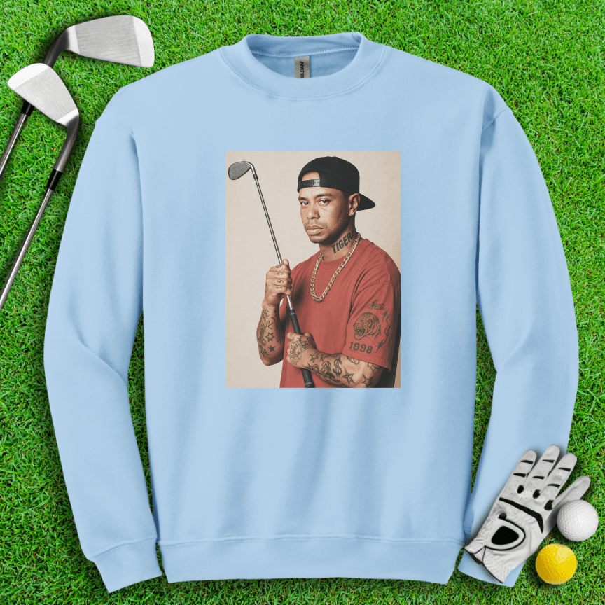 Tiger Woods 90s Hip Hop Crewneck - TeeHee Golf Gear