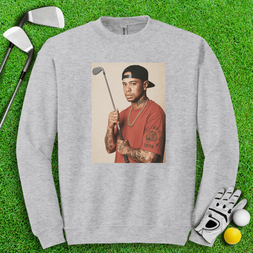 Tiger Woods 90s Hip Hop Crewneck - TeeHee Golf Gear